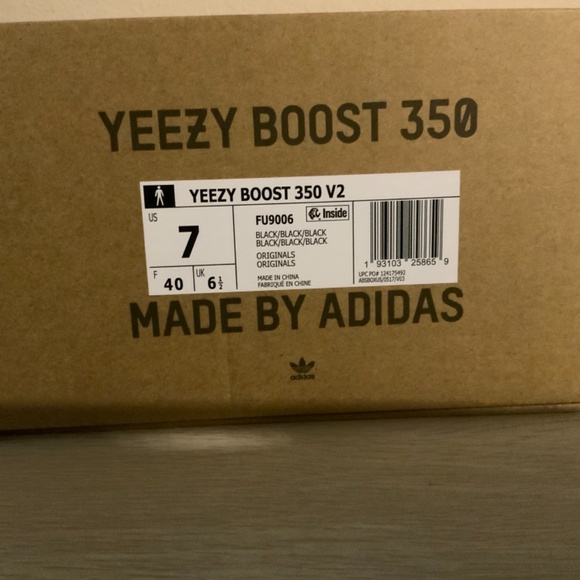 YEEZY BOOST 350 V2 BLACK,  SIZE US 7 MEN main image 4
